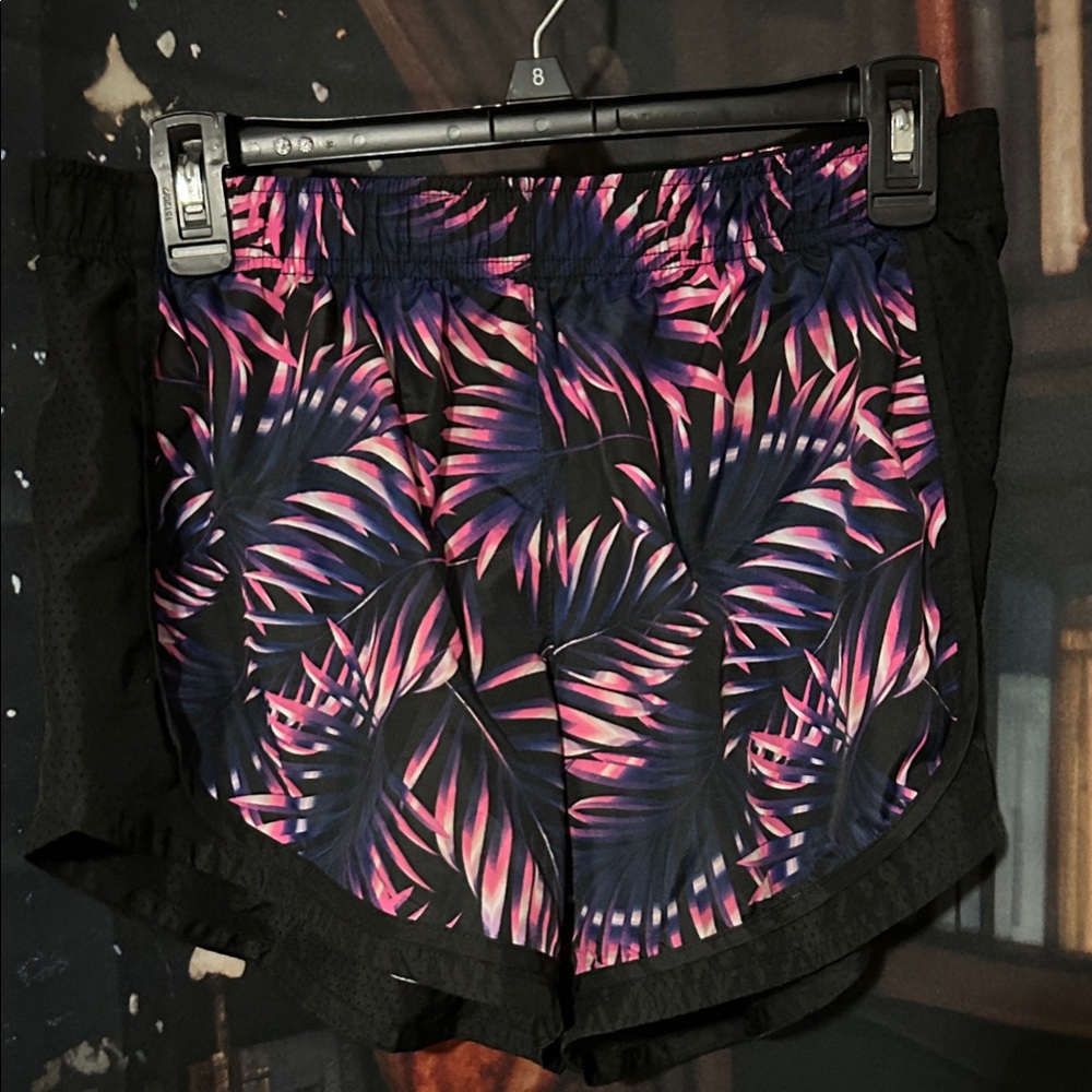 Athletic Works Swimming Shorts with Pink & Blue Tropical Print